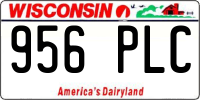WI license plate 956PLC
