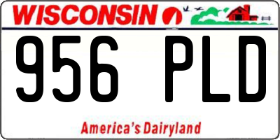 WI license plate 956PLD