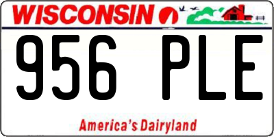 WI license plate 956PLE