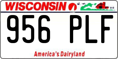 WI license plate 956PLF