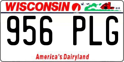 WI license plate 956PLG
