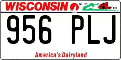 WI license plate 956PLJ