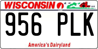WI license plate 956PLK