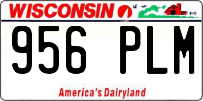 WI license plate 956PLM