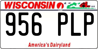 WI license plate 956PLP