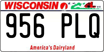 WI license plate 956PLQ