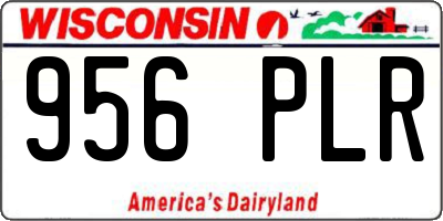 WI license plate 956PLR