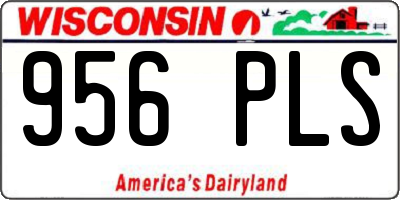 WI license plate 956PLS