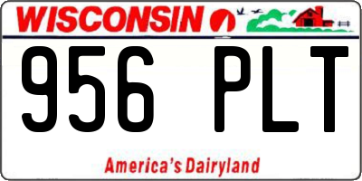WI license plate 956PLT