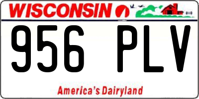 WI license plate 956PLV