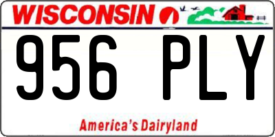 WI license plate 956PLY