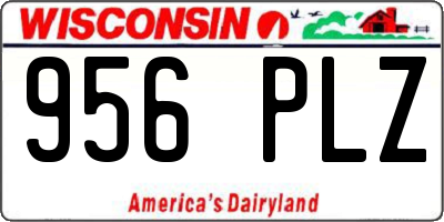 WI license plate 956PLZ