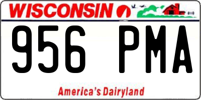WI license plate 956PMA