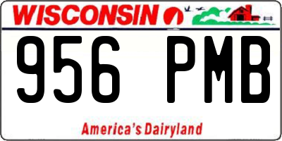 WI license plate 956PMB