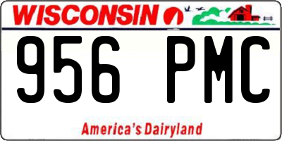 WI license plate 956PMC