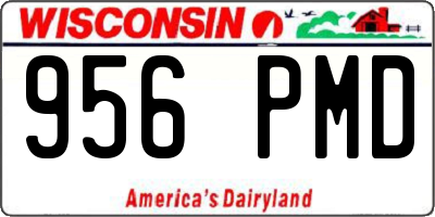 WI license plate 956PMD