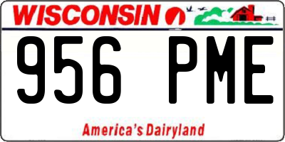 WI license plate 956PME