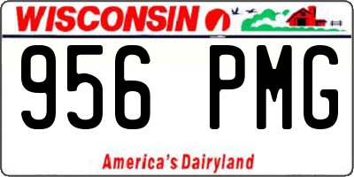 WI license plate 956PMG
