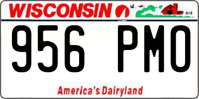 WI license plate 956PMO