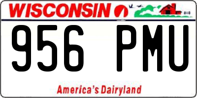 WI license plate 956PMU