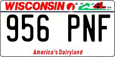 WI license plate 956PNF