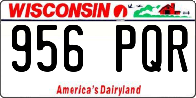 WI license plate 956PQR