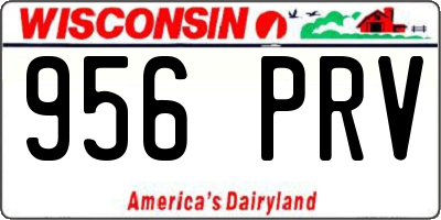 WI license plate 956PRV