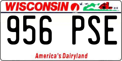 WI license plate 956PSE