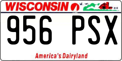 WI license plate 956PSX