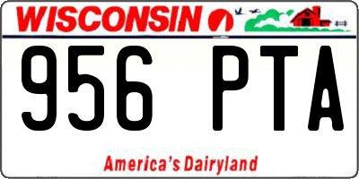 WI license plate 956PTA