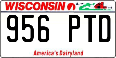 WI license plate 956PTD