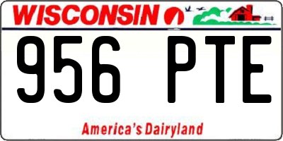 WI license plate 956PTE
