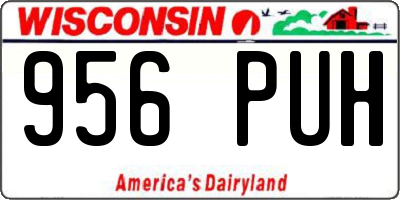 WI license plate 956PUH