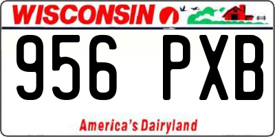 WI license plate 956PXB