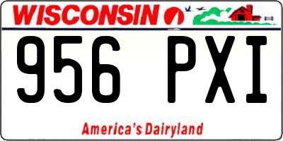 WI license plate 956PXI