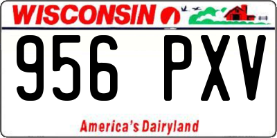 WI license plate 956PXV
