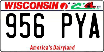 WI license plate 956PYA