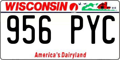WI license plate 956PYC