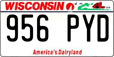 WI license plate 956PYD