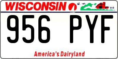 WI license plate 956PYF