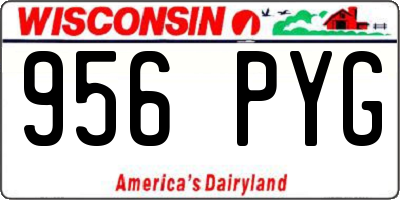 WI license plate 956PYG