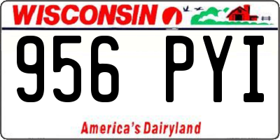 WI license plate 956PYI
