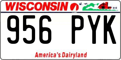 WI license plate 956PYK