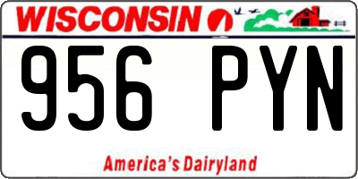 WI license plate 956PYN