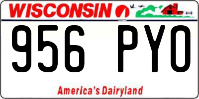WI license plate 956PYO