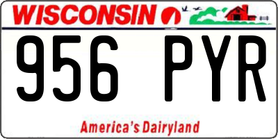 WI license plate 956PYR