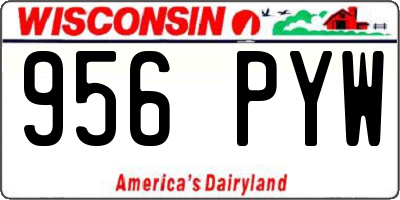 WI license plate 956PYW