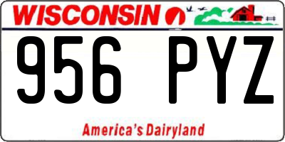 WI license plate 956PYZ