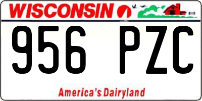 WI license plate 956PZC
