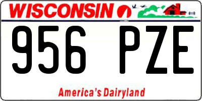 WI license plate 956PZE